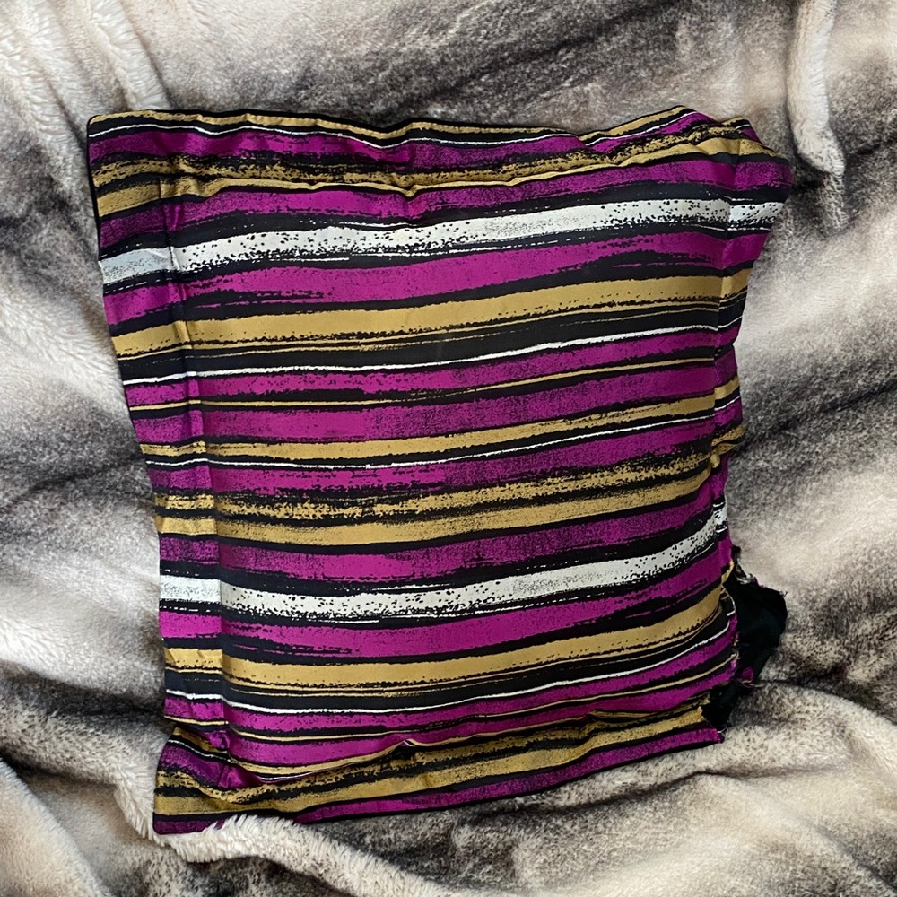 Versace Home Silk Beautiful Signature Print Black Velvet Medusa Pillow